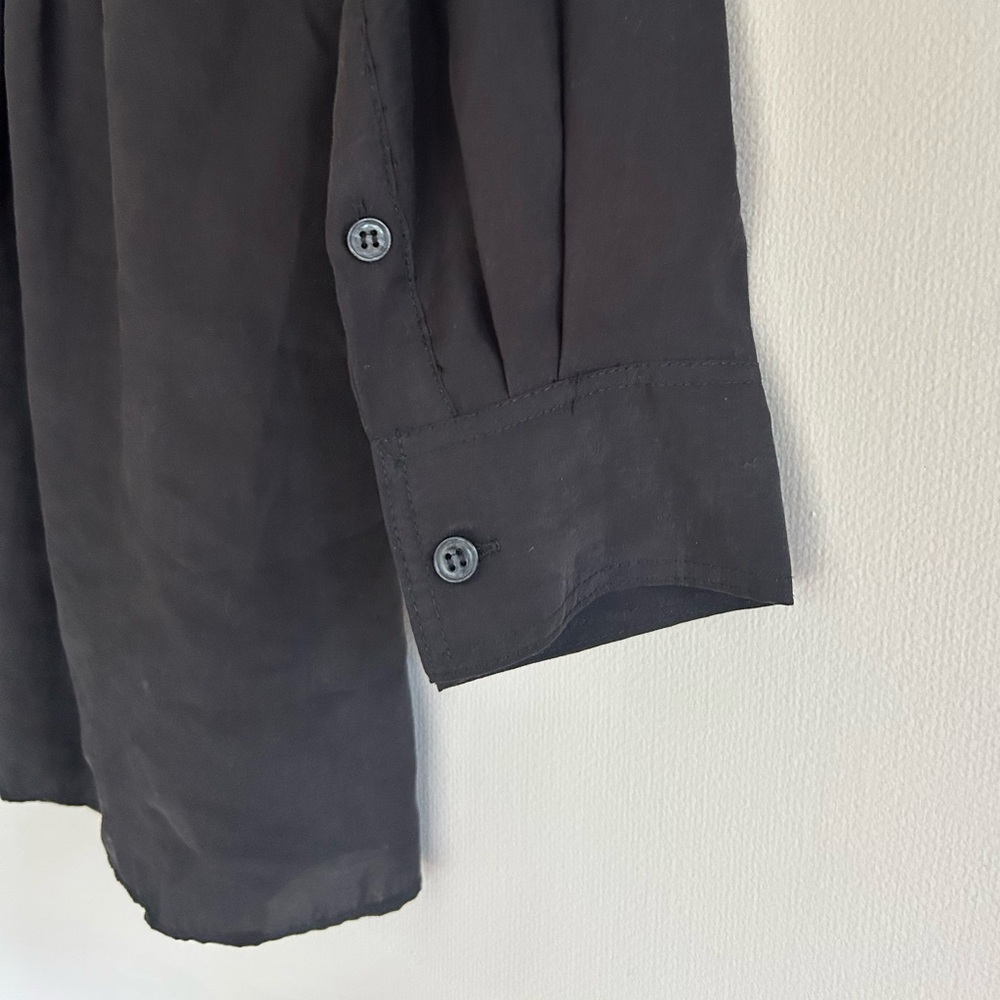 NWT ZARA Faux Wrap Long Sleeve Collared Mini Shirt Dress Scandi Minimalist Sz XS - Picture 13 of 16
